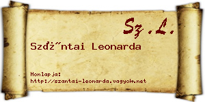 Szántai Leonarda névjegykártya
